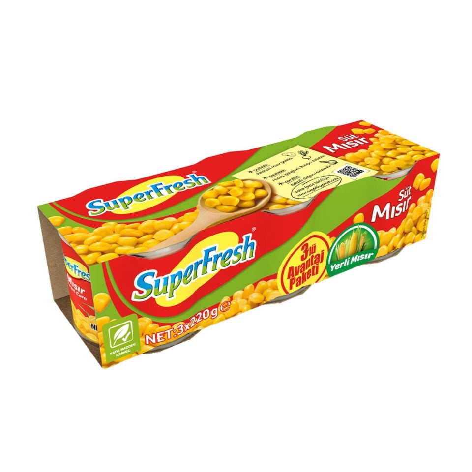 SUPERFRESH SÜT MISIR 3*220 GR