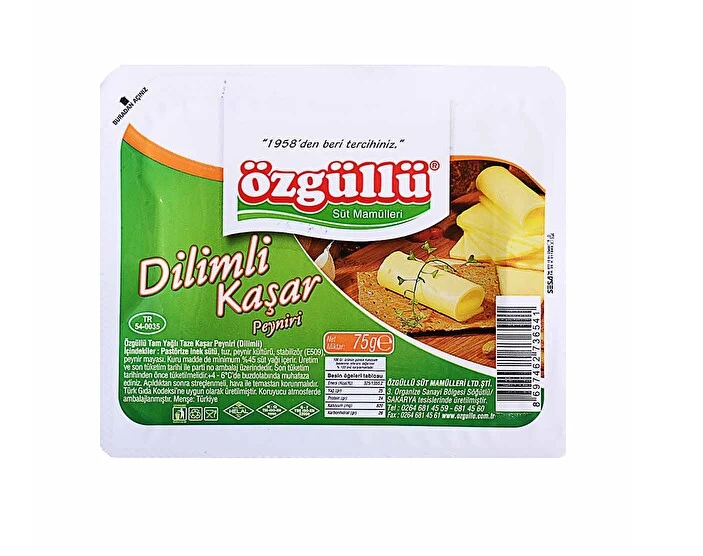 ÖZGÜLLÜ DİLİMLİ KAŞAR 75G*24*