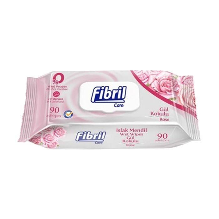 FİBRİL ISLAK MENDİL GÜL 90'LI*24*