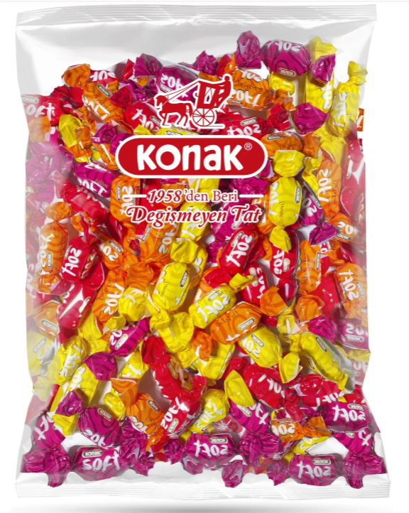KONAK SOFT MEYVE DOLGULU ŞEKER 1 KG *5*