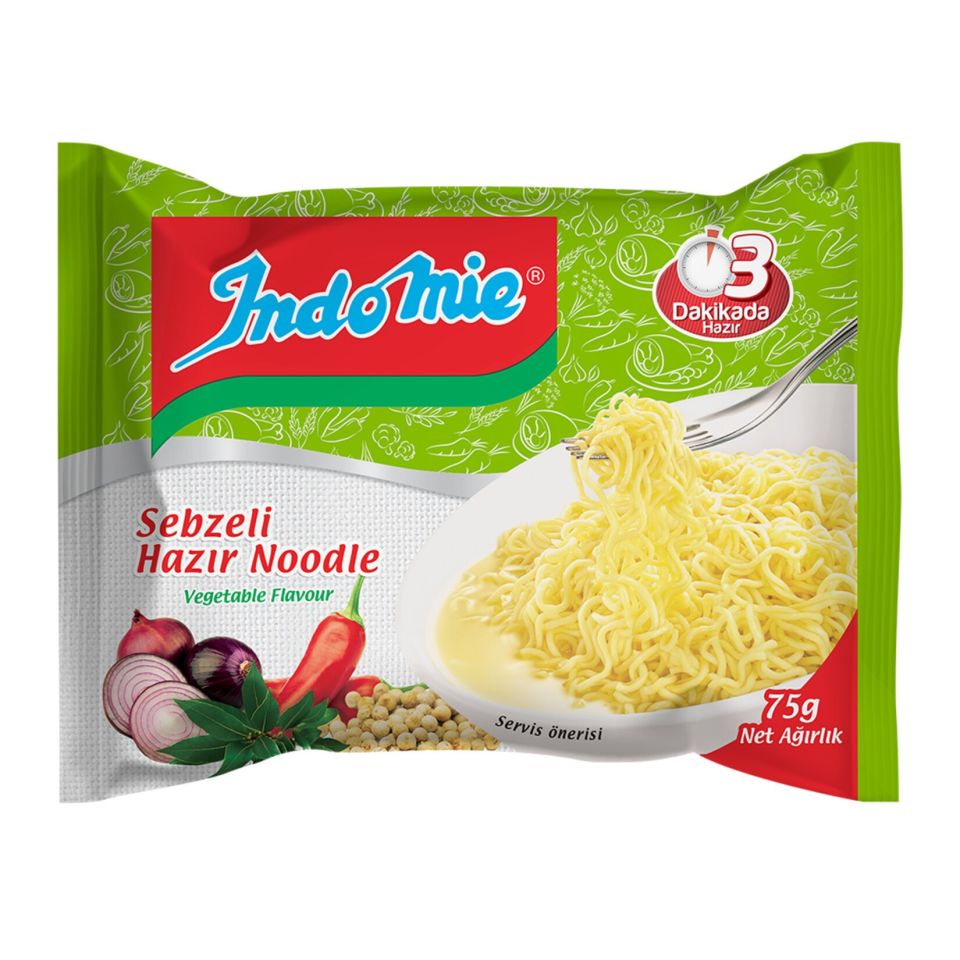 İNDOMİE HAZIR NOODLE SEBZELİ 75 GR *40