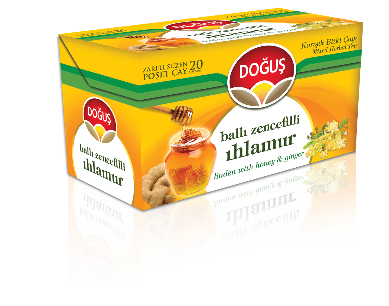 DOĞUŞ BALLI ZENCEFİLLİ IHLAMUR BİTKİ ÇAYI 20'Lİ