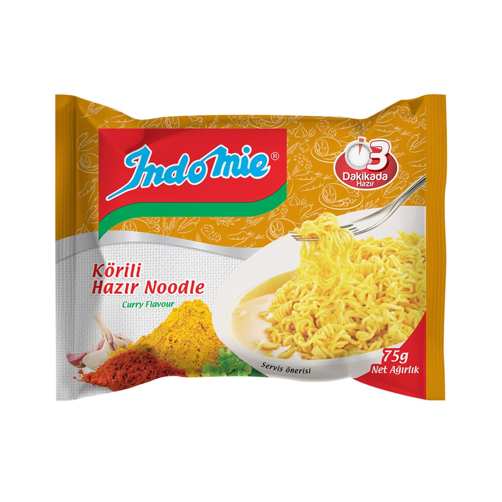 İNDOMİE HAZIR NOODLE KÖRİLİ 75 GR*40*