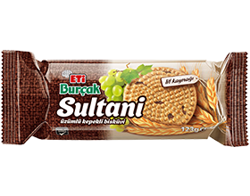 ETİ SULTANİ ÜZÜMLÜ KEPEKLİ BİSKÜVİ 123G *18*