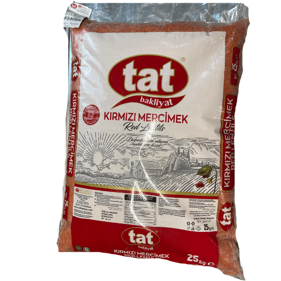 TAT KIRMIZI MERCİMEK(YAPRAK YERLİ)25 KG